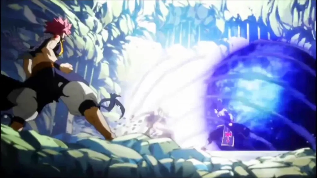 Gambar beberapa karakter anime overpowered tengah bertarung dengan kekuatan yang luar biasa