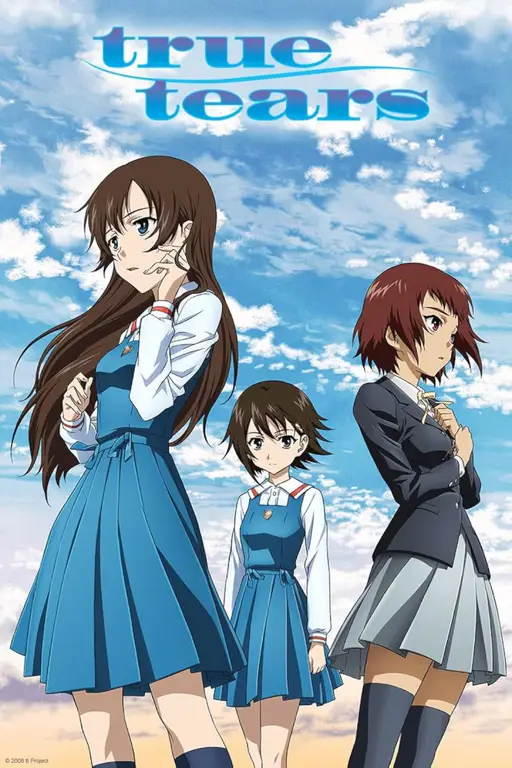 Ilustrasi air mata yang mengalir karena kesedihan Air mata mengalir di pipi karakter anime
