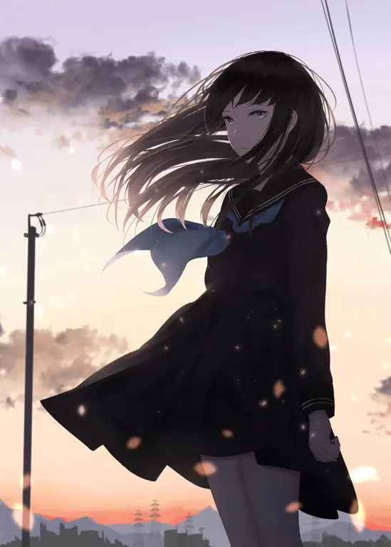 Ekspresi gadis anime yang bikin baper Gadis anime yang sedih namun cantik