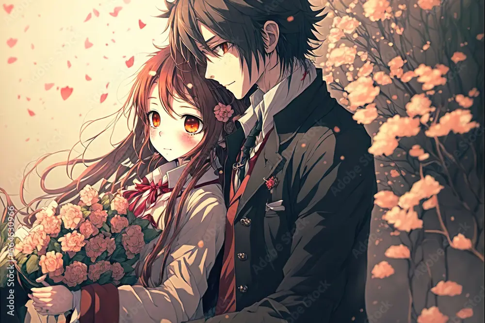 Pasangan Anime Romantis Gambar pasangan anime yang lucu dan romantis