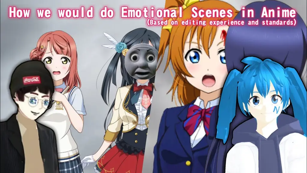 Ekspresi karakter anime yang menyentuh hati Adegan anime yang emosional