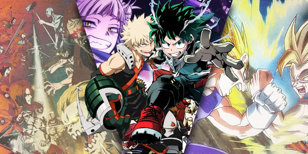 Pertarungan Epik Anime Overpowered Gambar adegan pertarungan anime