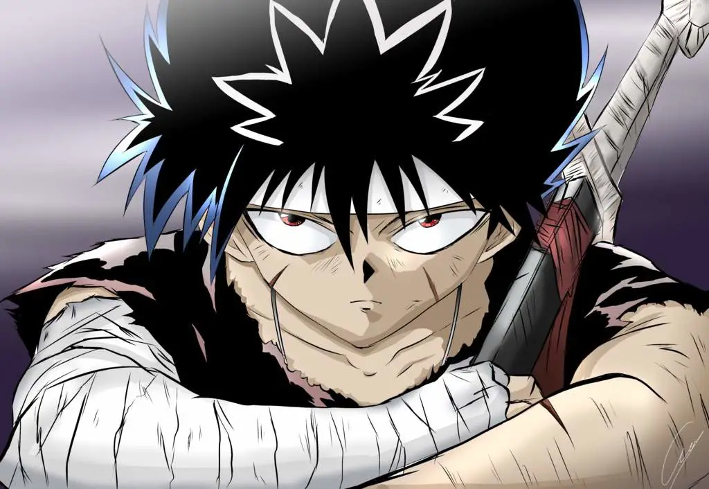 Karakter anime dengan kekuatan pedang yang luar biasa Gambar anime dengan pedang