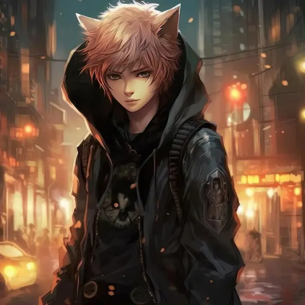 Petualangan di Dunia Fantasi Gambar karakter anime di latar dunia fantasi
