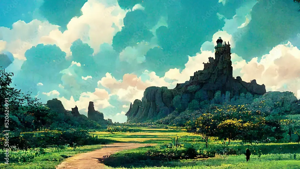 Keindahan Alam dalam Anime Romantis Pemandangan anime fantasi romantis
