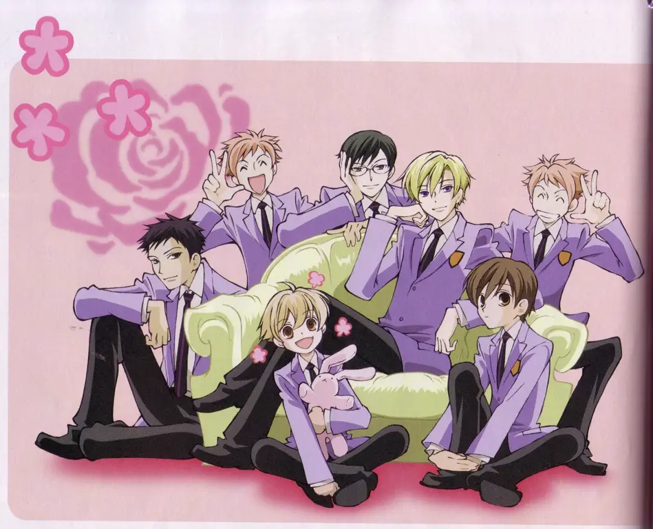 Kehidupan Haruhi di Klub Host Gambar anime Ouran High School Host Club