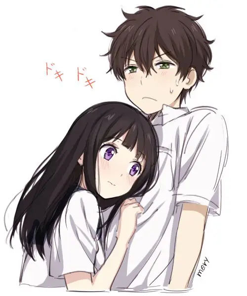 Anime Couple Adventure Pasangan anime yang sedang berpetualang