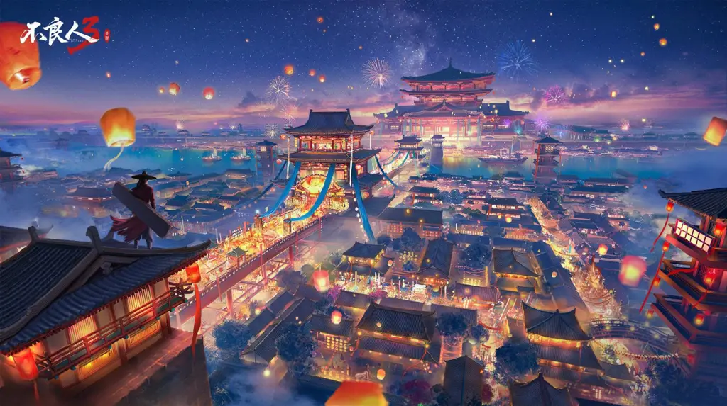 Keindahan Fantasi dan Cinta Pasangan anime di tengah pemandangan fantasi yang indah