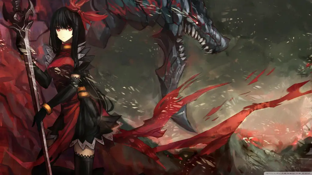 Petualangan menegangkan Karakter anime melawan monster