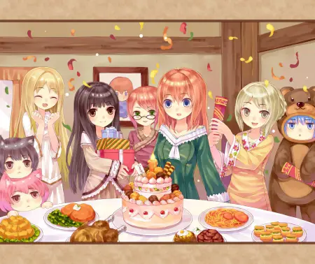 Nonton Bareng Teman Gambar teman-teman menonton anime bersama