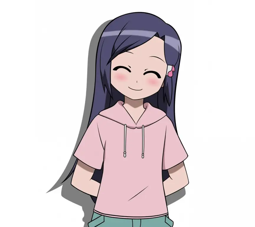 Senyum Ceria Anime Karakter anime yang bahagia dan ceria