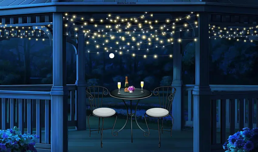 Pemandangan Romantis Pemandangan romantis dalam anime