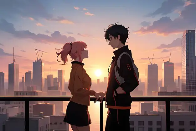 Adegan Romantis Adegan romantis dari anime