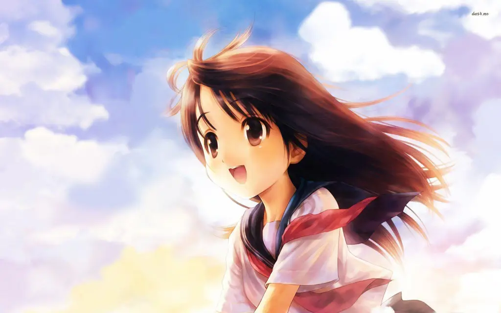 Gambar karakter anime yang sedang tersenyum Karakter anime yang bahagia