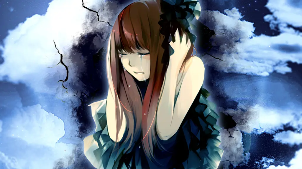 Ekspresi karakter anime yang relatable Gambar gadis anime yang sedang sedih