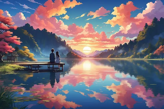 Pemandangan Anime Romantis 2017 Gambar pemandangan anime romantis dari tahun 2017