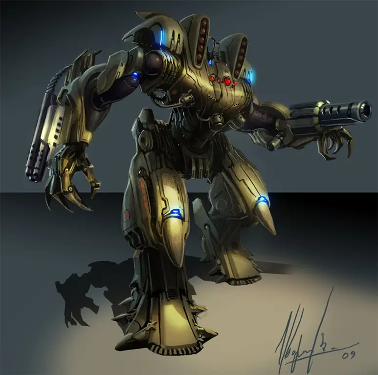 Desain Robot Futuristik Gambar robot anime futuristik dengan desain yang unik
