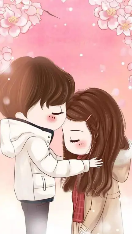 Momen romantis dalam anime Gambar pasangan anime yang bahagia