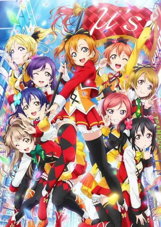 Kehidupan sekolah yang penuh warna dalam anime harem Gambar sekelompok gadis anime