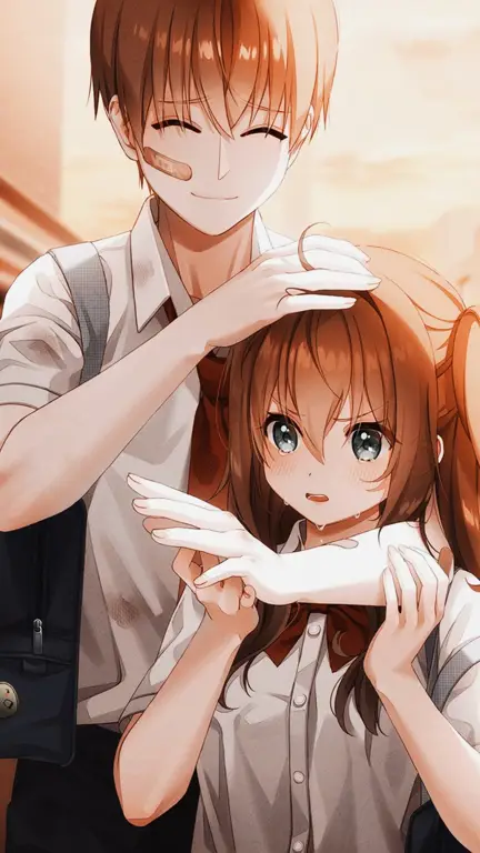 Pasangan anime yang manis dan penuh cinta Pasangan anime yang lucu dan menggemaskan