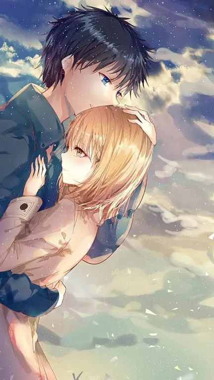 Pasangan Anime Romantis Gambar pasangan anime yang lucu dan romantis