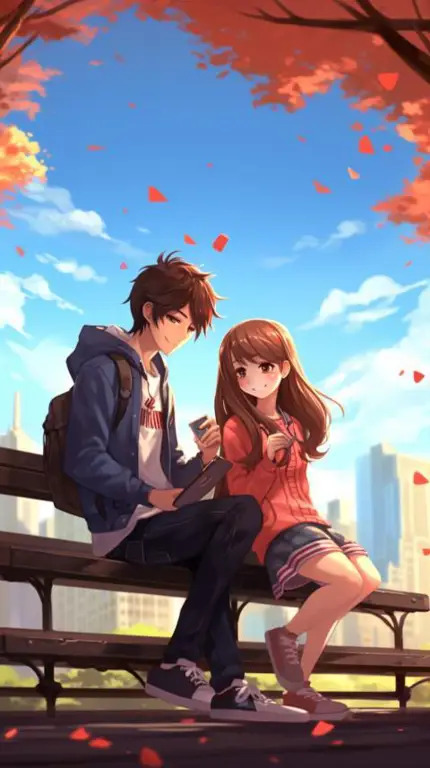 Suasana Romantis Karakter anime dalam suasana romantis