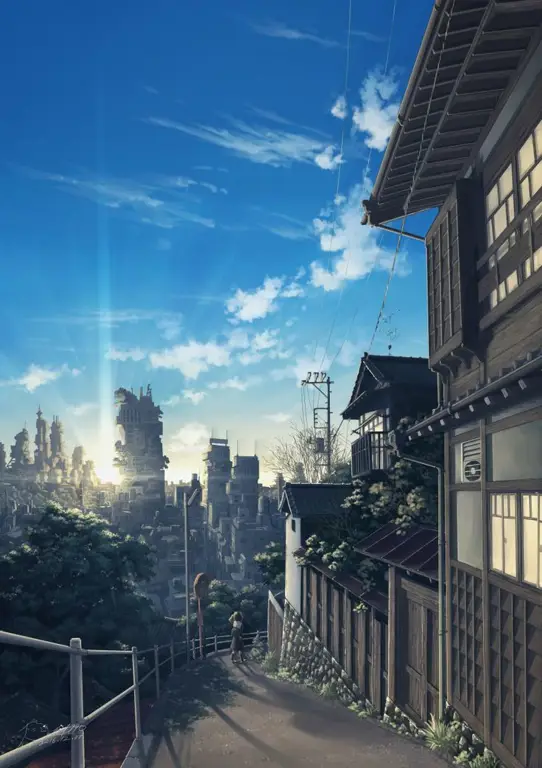 Pemandangan anime fantasi yang indah dan magis Pemandangan anime fantasi yang indah