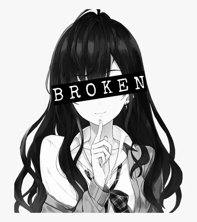 Ekspresi sedih karakter anime Gadis anime yang sedih