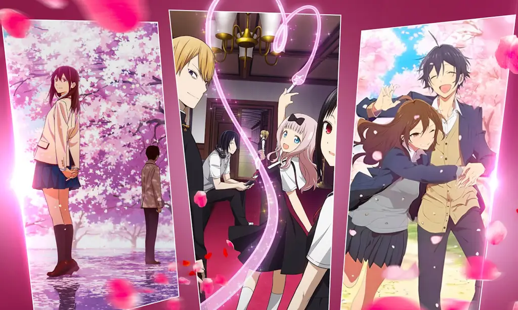Festival Sekolah yang Romantis Adegan romantis di festival sekolah anime