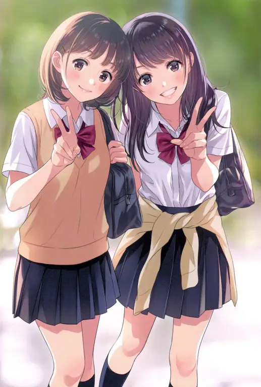 Gadis anime sekolah yang lucu Gadis anime sekolah yang lucu