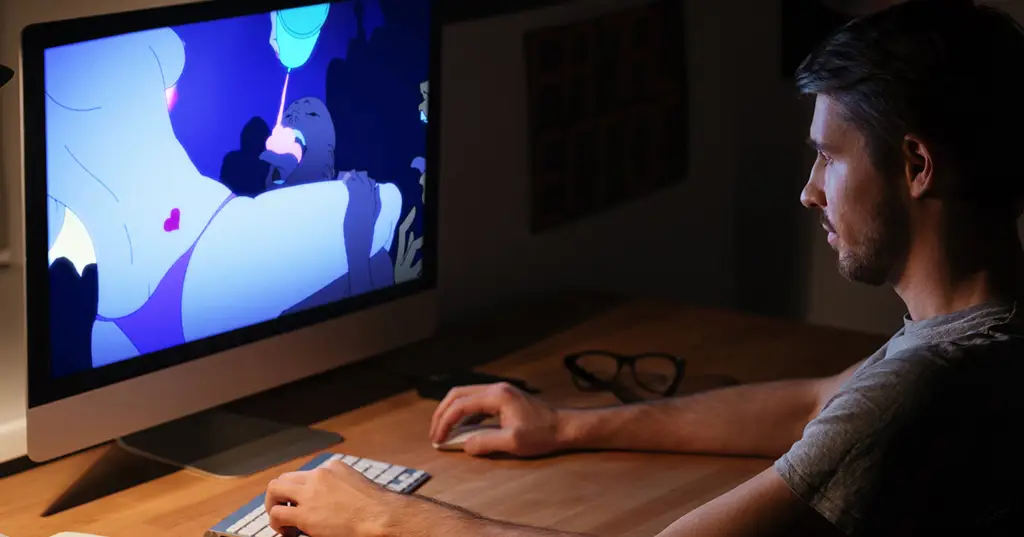 Momen Menikmati Anime Menonton anime di rumah