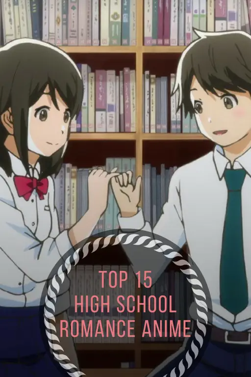 Suasana romantis di sekolah Pemandangan sekolah anime romantis