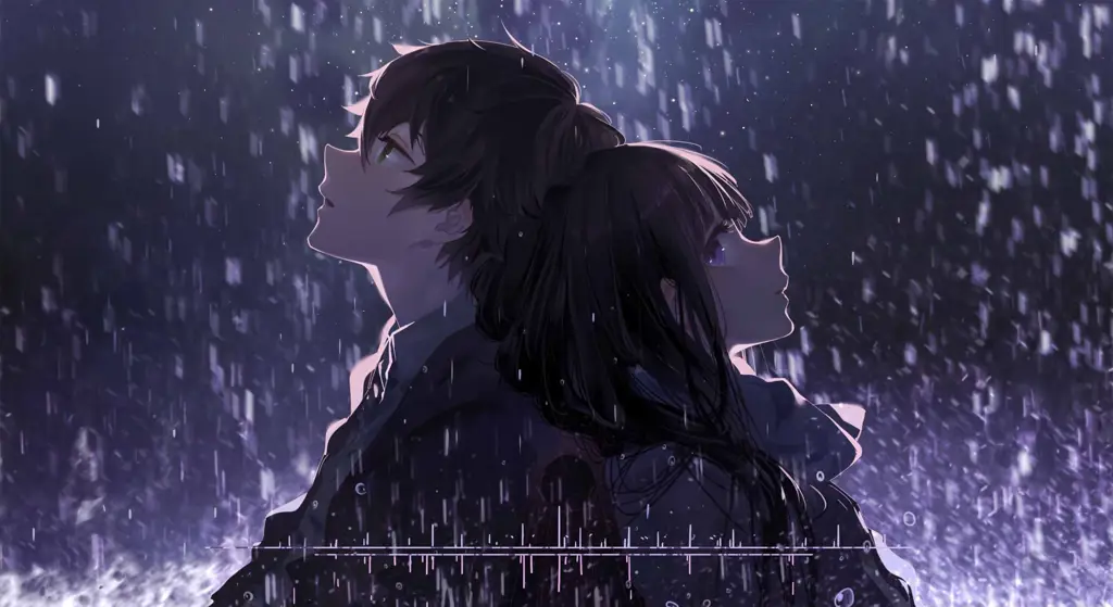 Momen menyentuh dari anime romance sedih Pasangan anime yang sedang sedih