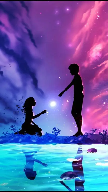 Pemandangan Romantis di Anime Gambar pemandangan anime yang romantis