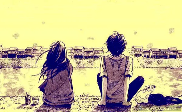 Pasangan Anime yang Menunjukkan Kisah Cinta Pilu Gambar pasangan anime yang terlihat sedih