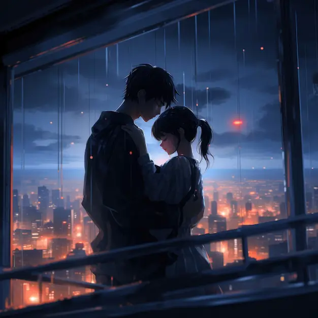 Adegan romantis anime yang memikat Pasangan anime dalam adegan romantis