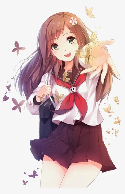 Karakter Gadis Anime Sekolah yang Menggemaskan Gambar gadis anime sekolah yang imut