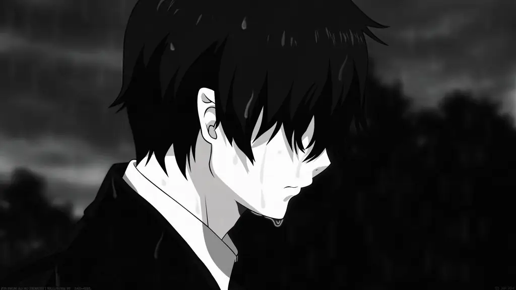 Ekspresi kesedihan karakter anime Karakter anime yang patah hati