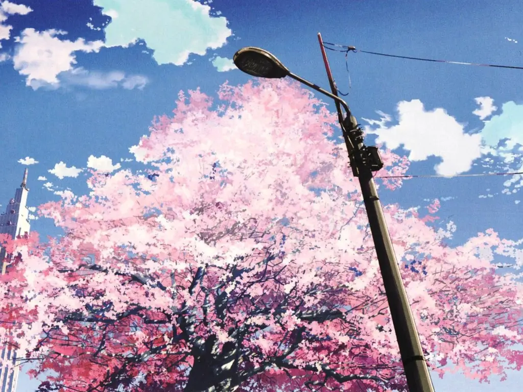 Pemandangan indah dari anime 5 Centimeters Per Second