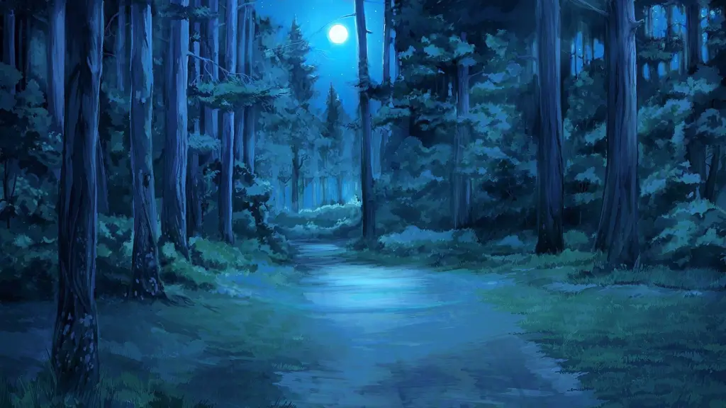 Ilustrasi pemandangan malam kota yang romantis Pemandangan malam yang indah di anime
