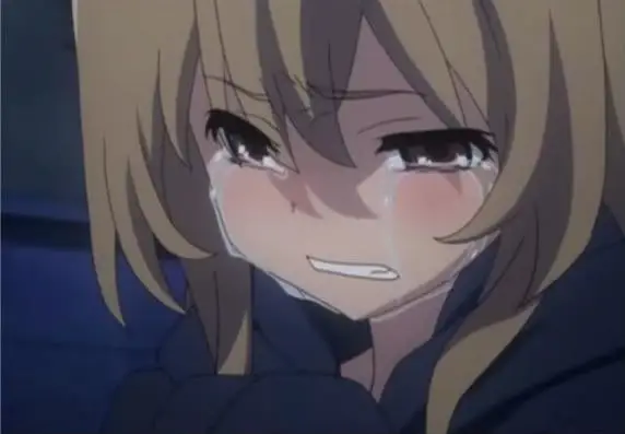 Wajah anime dengan air mata mengalir Wajah anime dengan air mata mengalir