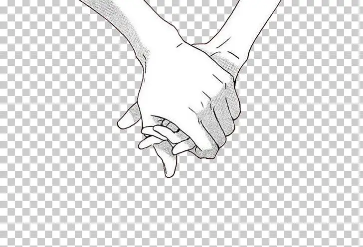 Momen romantis dalam anime Karakter anime bergandengan tangan