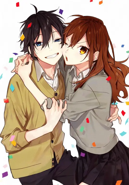 Gambar adegan romantis dari anime Horimiya
