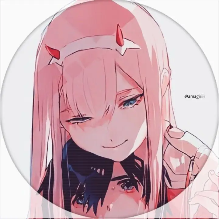 Gambar pasangan utama dari anime Darling in the Franxx