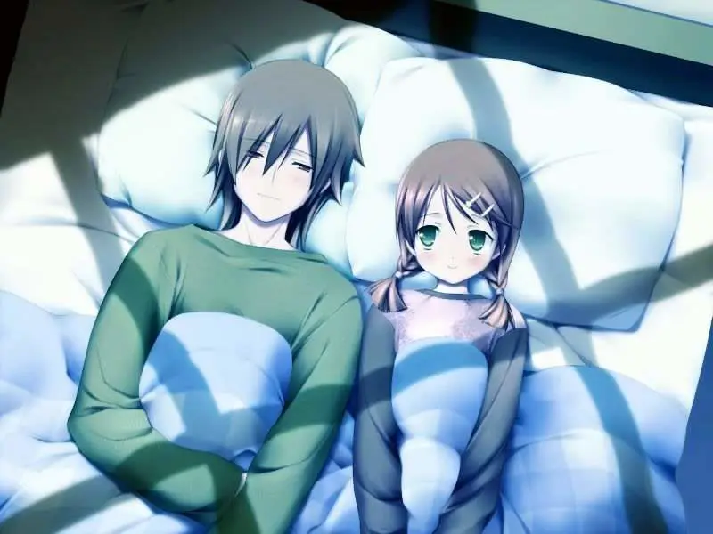 Menikmati anime berdua Pasangan menonton anime bersama-sama