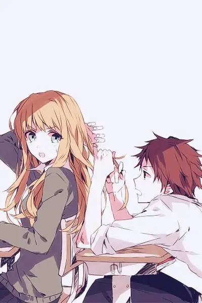 Pasangan anime tsundere yang sedang bermesraan Pasangan anime tsundere yang sedang bermesraan