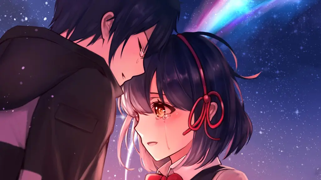 Karakter Anime yang Menangis Haru Gambar karakter anime yang sedang menangis