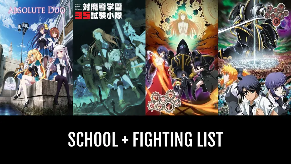 Pertarungan seru di sekolah Adegan perkelahian anime school action yang dramatis