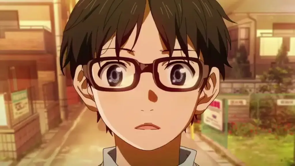 Adegan anime Your Lie in April yang romantis