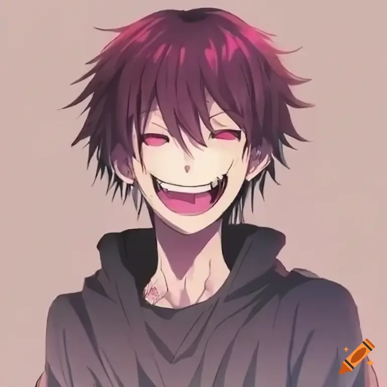 Ekspresi lucu karakter anime Karakter anime yang tertawa